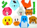 12 ідей зробити легке орігамі для дітей. [Орігамі тварини легко] - YouTube